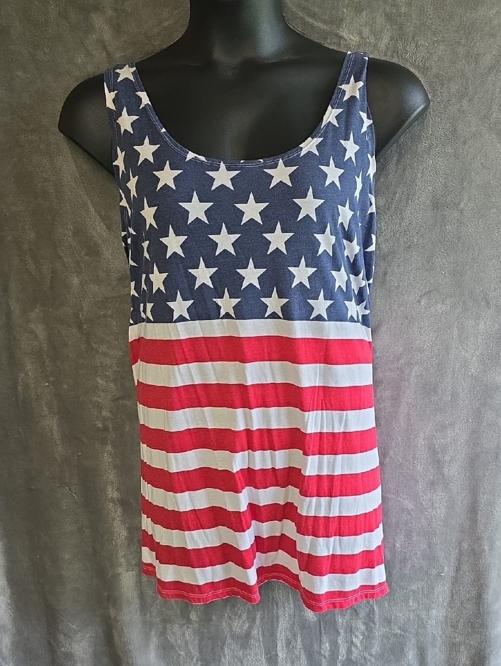 Old Navy Blue and White Star Print Tank Top